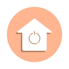 Poster - Home, switch badge icon. Simple glyph, flat vector of ecology icons for ui and ux, website or mobile application