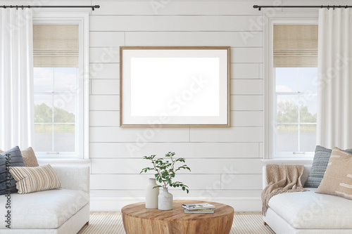 Photographie Modern living-room interior. 3d render.