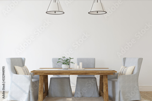 Fotomural Modern dining-room. 3d render.