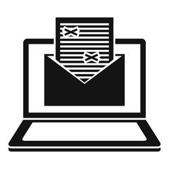 Poster - Mail editor icon. Simple illustration of mail editor vector icon for web design isolated on white background