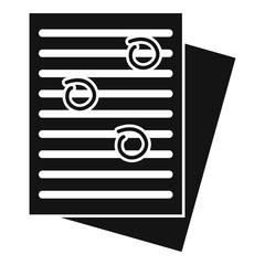 Poster - School test edit icon. Simple illustration of school test edit vector icon for web design isolated on white background
