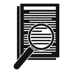 Poster - Magnifier text edit icon. Simple illustration of magnifier text edit vector icon for web design isolated on white background