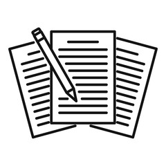 Poster - Content edit icon. Outline content edit vector icon for web design isolated on white background