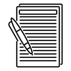 Poster - Writer editor icon. Outline writer editor vector icon for web design isolated on white background