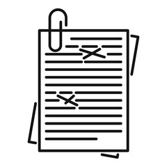 Poster - clipboard edit icon. outline clipboard edit vector icon for web design isolated on white background