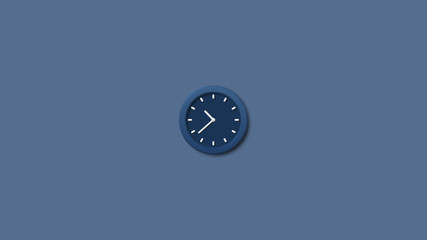 Amazing 3d wall clock icon,clock icon,New blue dark clock icon,analog clock icon