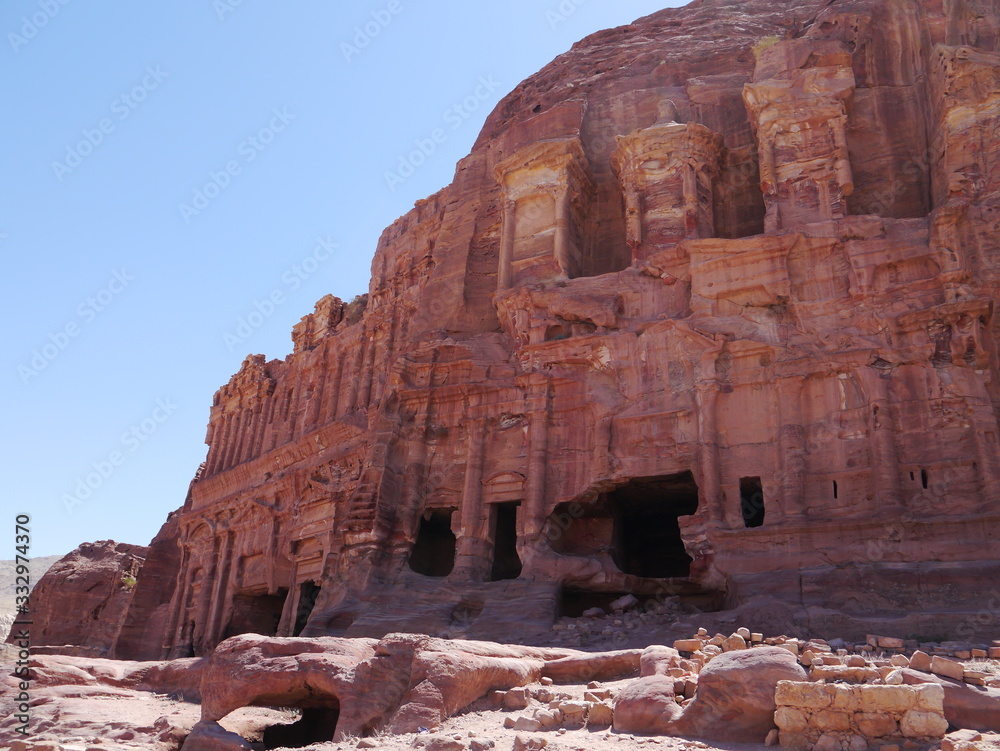 famous Corinthian Tomb along the Royal Tombs of Petra, UNESCO world ...