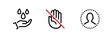 Set of Disinfection, Do Not Touch, Stay home Quarantine icons. Editable vector vector.