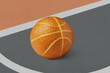 © Yaroslav Danylchenko/Stocksy - Basketball ball made from orange fruit on a brown gray field wit