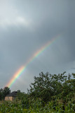 Fototapeta Tęcza - rainbow over the house