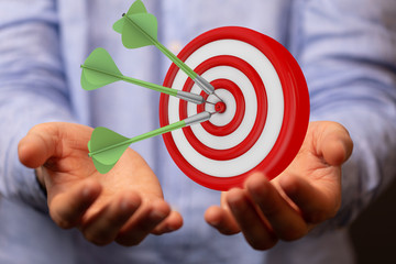 Poster - Marketing And Communication Success Concept dart.