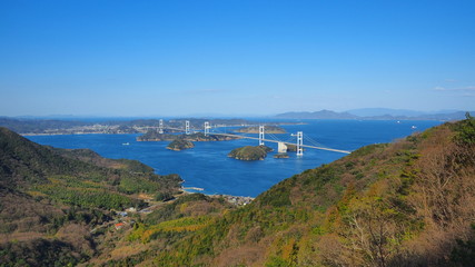  亀老山からの来島海峡大橋２