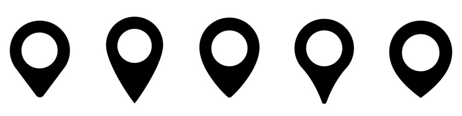 location pin icon. map pin place marker. location icon. map marker pointer icon set. gps location sy