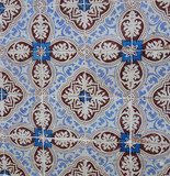 Fototapeta Kuchnia - Detail of Portuguese glazed ceramic tiles.