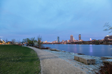 Wall Mural - Boston City on a Spring Nigth