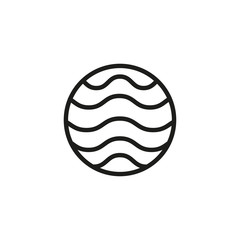 Poster - Simple planet line icon.