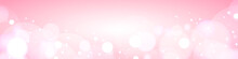 桜　春　背景素材　ピンク　舞う　花吹雪　玉ボケ　バナー　ヘッダー　広告　パンフレット