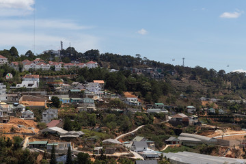 Da lat (Dalat) city, vietnam houses with tile roofs