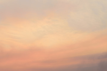 Wall Mural - Beautiful vanilla sky with clouds after sunset in the evening