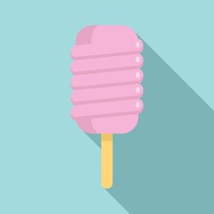 Poster - Sweet popsicle icon. Flat illustration of sweet popsicle vector icon for web design