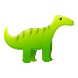 Fototapeta Dinusie - Wild dinosaur icon. Cartoon of wild dinosaur vector icon for web design isolated on white background