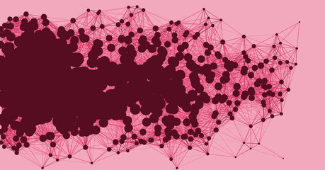 Network Mesh Procedural Art background illustration