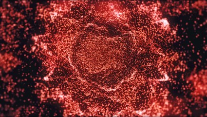 Wall Mural - abstract 4k motion graphics. a thousand small particles moving and pulsing. audioreacted vj animatio