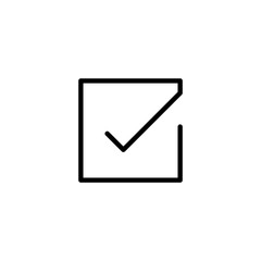 Poster - Simple check line icon.