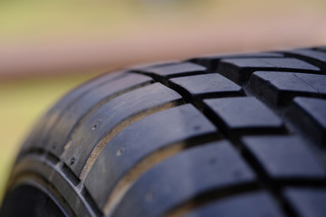 Abstract macro photography – close up tire texture pattern