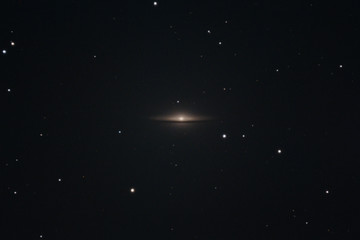 Wall Mural - The Sombrero Galaxy Messier 104 in the constellation Virgo as seen from Mannheim in Germany.