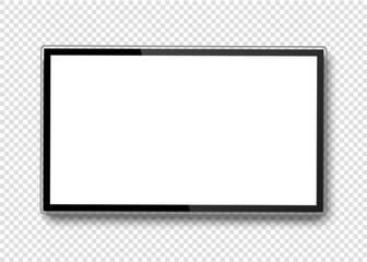 Leinwandbilder - Realistic 4k ultra hd monitor. Blank tv screen.