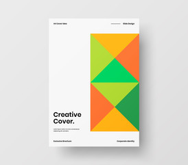 Amazing business presentation vector A4 vertical orientation front page mock up. Modern corporate report cover abstract geometric illustration design layout. Company identity brochure template.