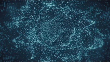 Wall Mural - abstract 4k motion graphics. a thousand small particles moving and pulsing. audioreacted vj animatio