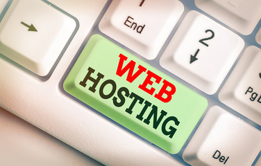 Fototapete - Conceptual hand writing showing Web Hosting. Concept meaning business of providing storage space and access for websites