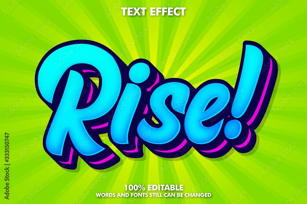 Editable Graffiti Text Effect Stock Vector Adobe Stock