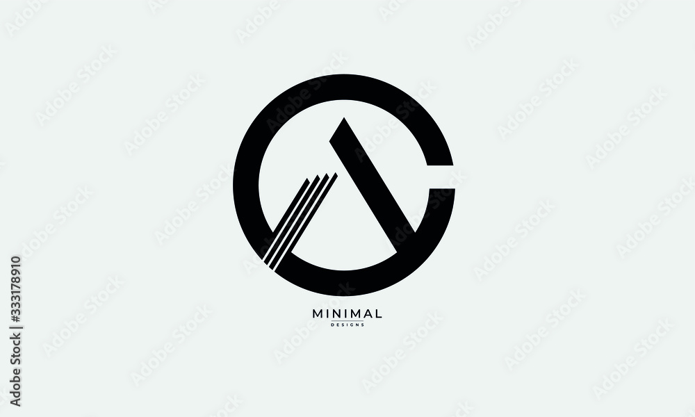 Alphabet letter icon logo CA or AC Stock Vector | Adobe Stock