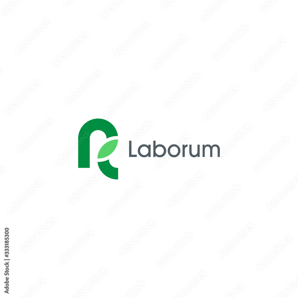 Letter R leaf logo design template Stock Vector | Adobe Stock