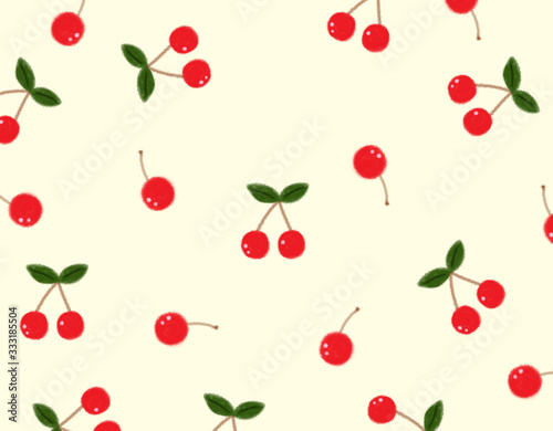 さくらんぼ 背景素材 Stock Illustration Adobe Stock