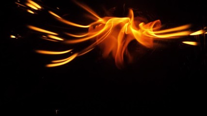 Wall Mural - slow motion speed close up scene on burning matchstick dropping on grunge floor that soak with oil, 