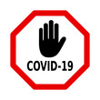 znak stop covid-19