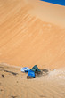 Plastikmüll in der Wüste in den Vereinten arabischen Emirate.