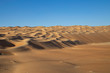 Sandfdünen in der Wüste in den Vereinten arabischen Emirate.