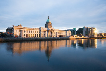 Wall Mural - A view along the quays in Dublin City, Ireland