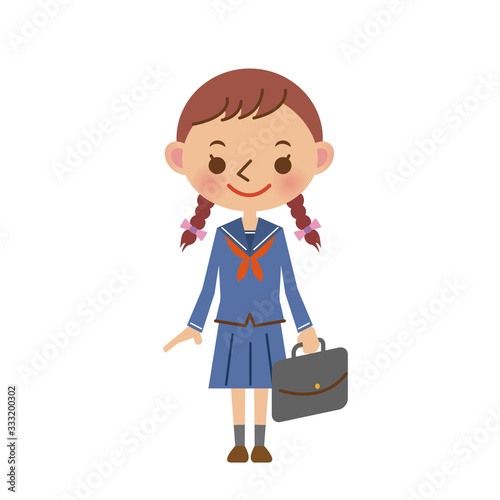 セーラー服姿の女子中学生 高校生stock Vector Adobe Stock セーラー服姿の女子中学生 高校生stock Vector Adobe Stock