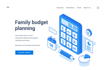 Poster - Web banner for family budget planning service