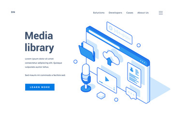 Poster - Website banner for service of media library