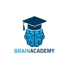 Wall Mural - Brain Academy Logo Template Design