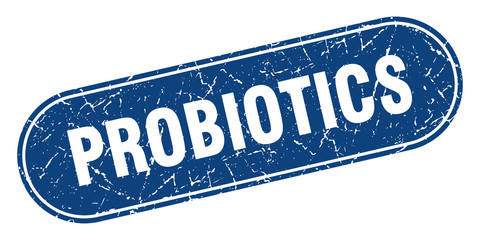 probiotics sign. probiotics grunge blue stamp. Label