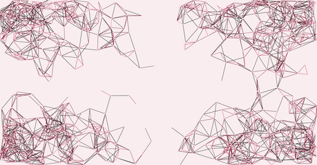 Procedural Network Mesh Art background illustration