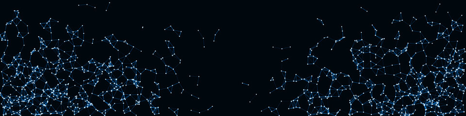 Procedural Network Mesh Art background illustration